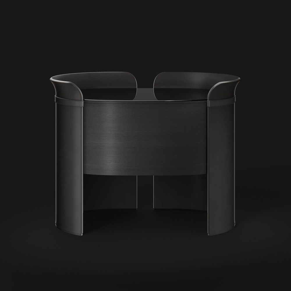 BEDSIDE TABLE Lily (720) Onyx Black