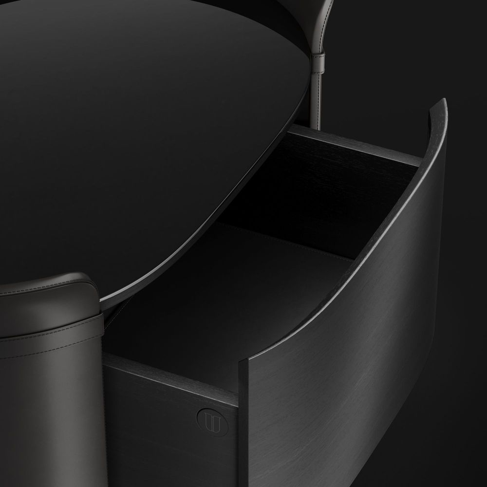 BEDSIDE TABLE Lily (720) Onyx Black