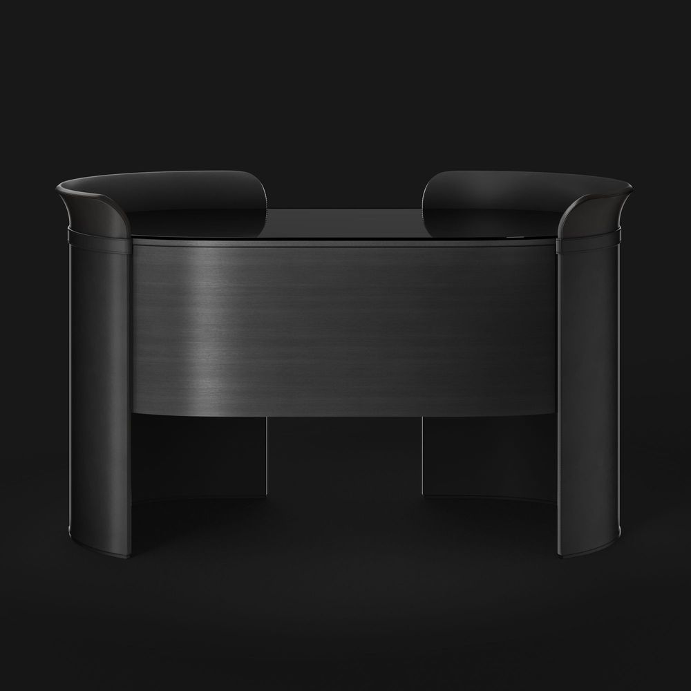 BEDSIDE TABLE Lily (920) Onyx Black